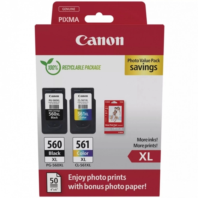 Encre Canon PG-560XL/CL-561XL avec papier photo