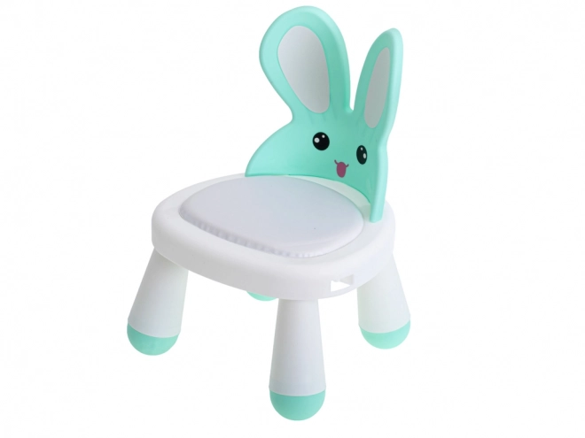 Chaise de nourrissage et de jeu avec table turquoise