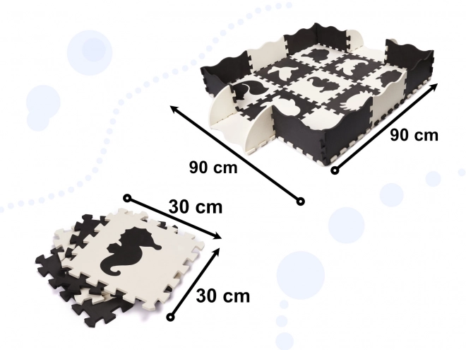 Tapis éducatif en mousse avec motifs d'animaux