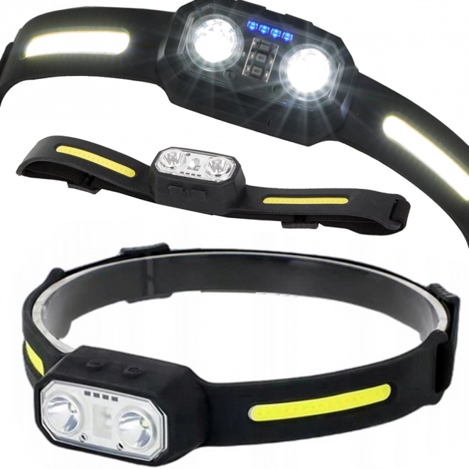 Lampe frontale avec capteur LED