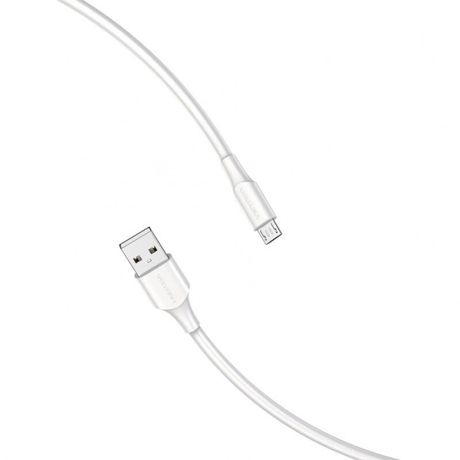 Câble USB 2.0 avec connecteur Micro USB Vention blanc 1m