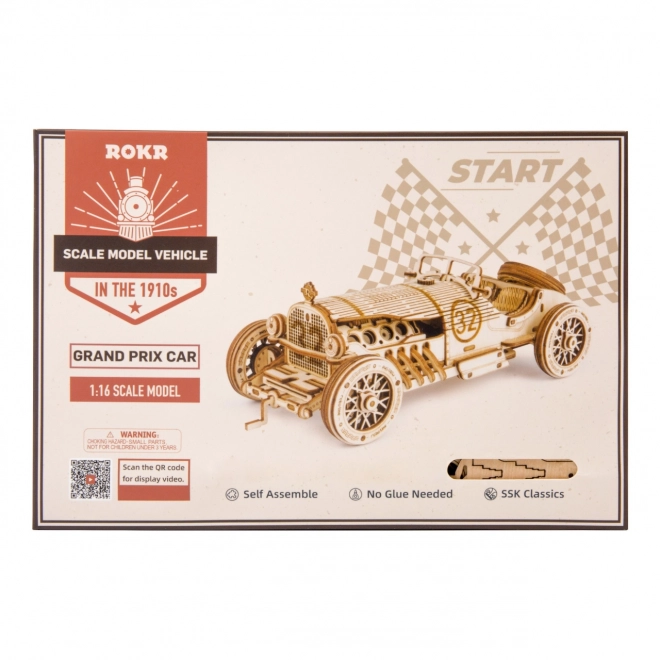 Voiture de course U-9 Grand Prix - Maquette en bois 3D