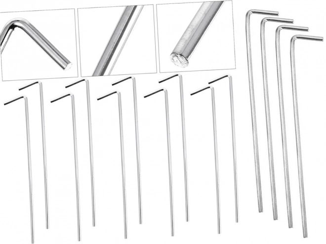 Piquets de tente en acier 24 cm 10 pièces