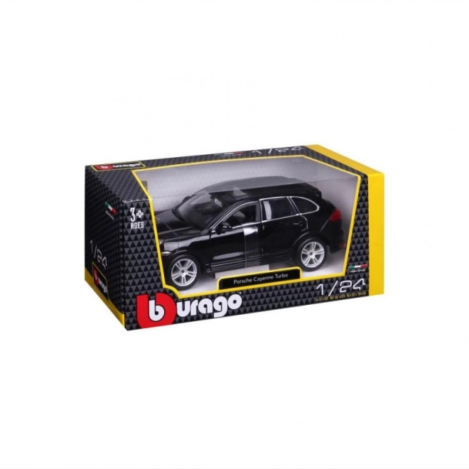 Modèle métallique Porsche Cayenne Turbo noir 1/24