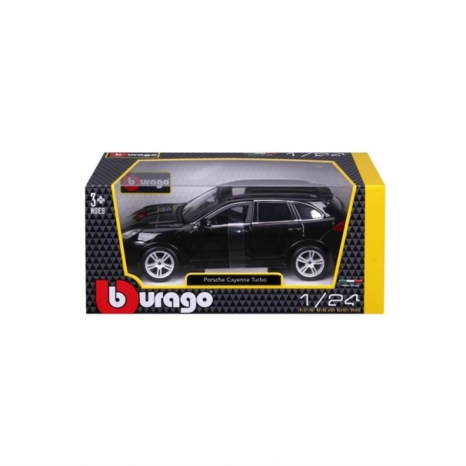 Modèle métallique Porsche Cayenne Turbo noir 1/24