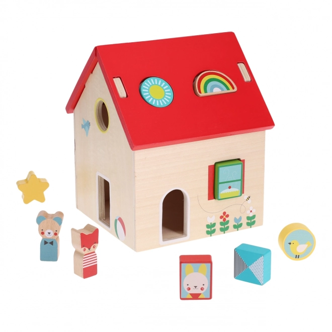 Petit Collage Jeu d'Encastrement Maison avec des Animaux