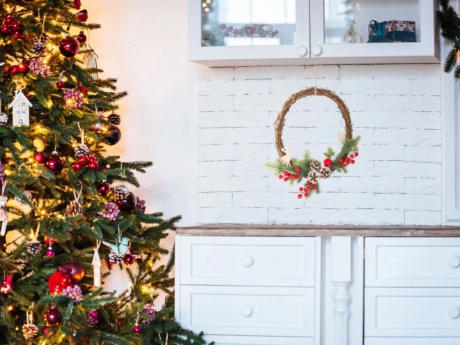 Guirlande de Noël décorative avec ornements