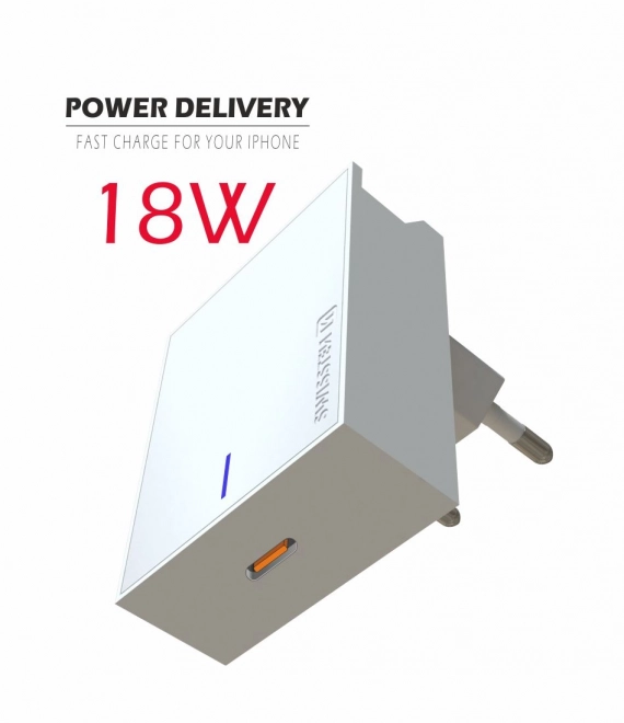 Chargeur Swissten iPhone 3.0 18W Power Delivery - blanc