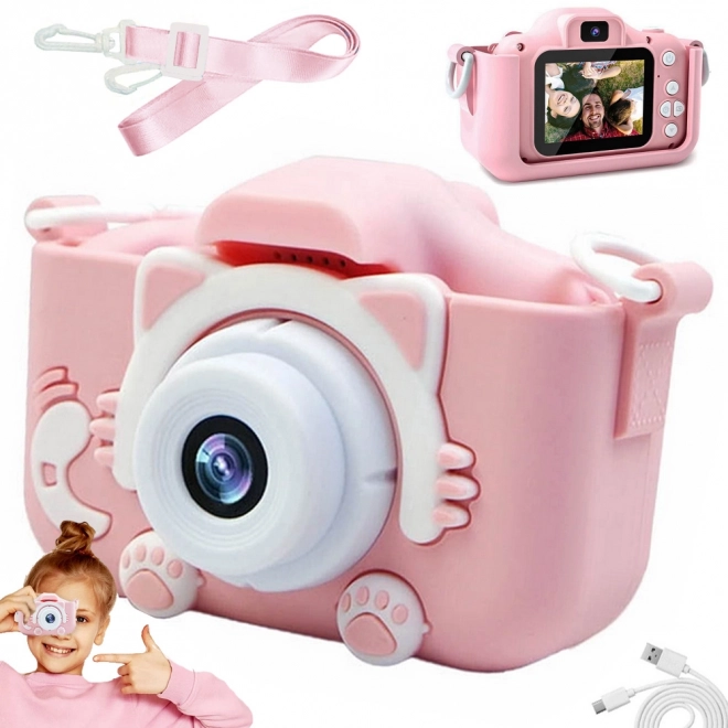Appareil photo numérique pour enfants en forme de chat