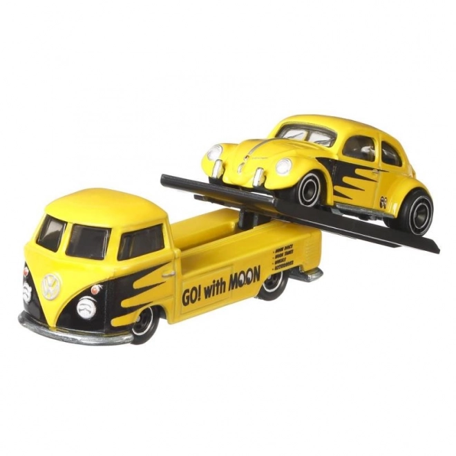 Camion et voiture de course Hot Wheels