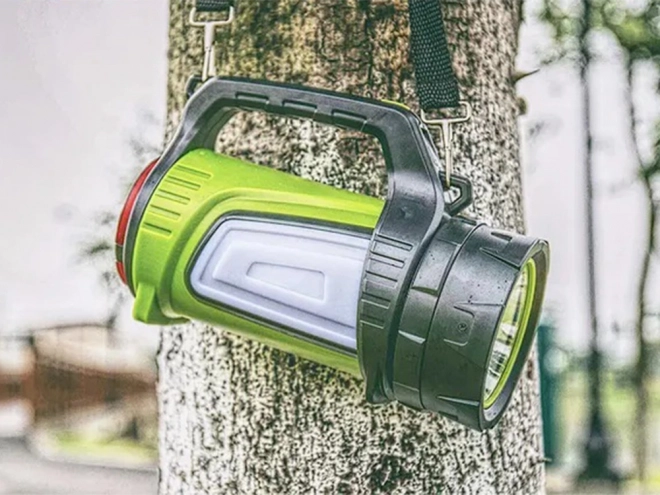 Lampe LED rechargeable avec powerbank pour camping