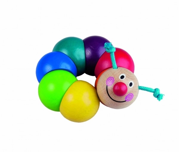 Housenka Tea colorée en bois 13cm sur carte 6m+