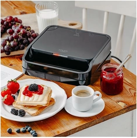 Adler Europe gaufrier multifonction 2 en 1 noir
