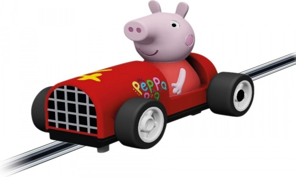 Deux petites voitures adorables : Peppa et Tom/George