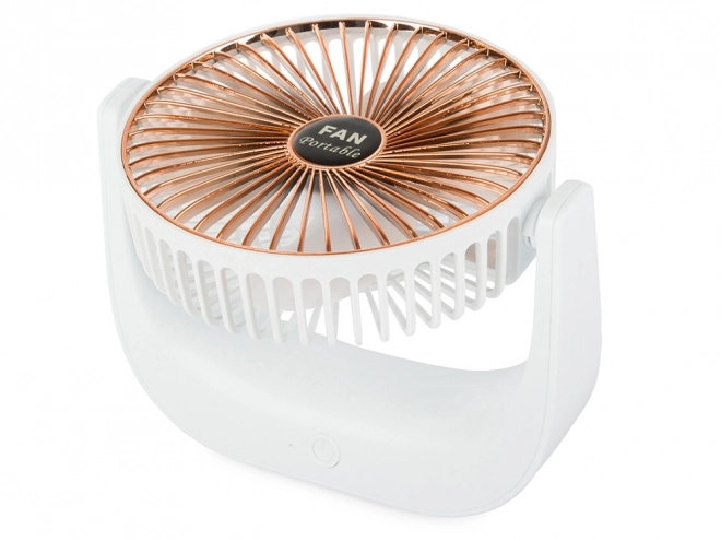 Ventilateur de table sans fil – Blanc-rose