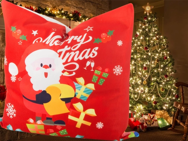 Housse de coussin de Noël 45x45 pour les cadeaux de Noël Mickey