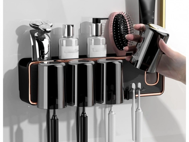 Distributeur de dentifrice et porte-brosses à dents avec gobelets