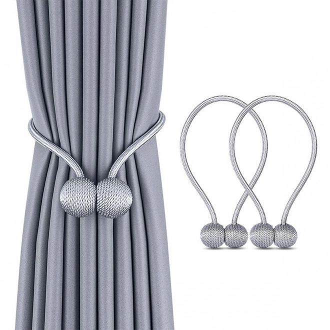 AG701 support pour rideaux gris 2 pièces