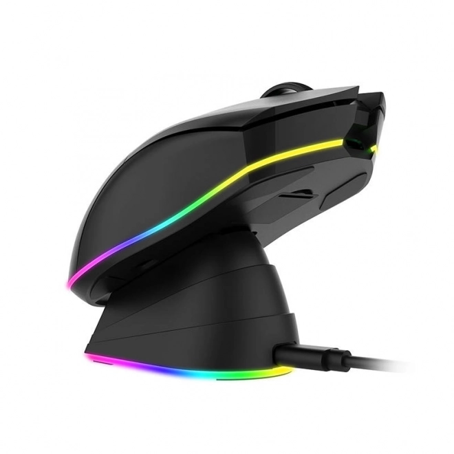 Souris de jeu sans fil avec éclairage RGB et station de recharge Dareu EM901X