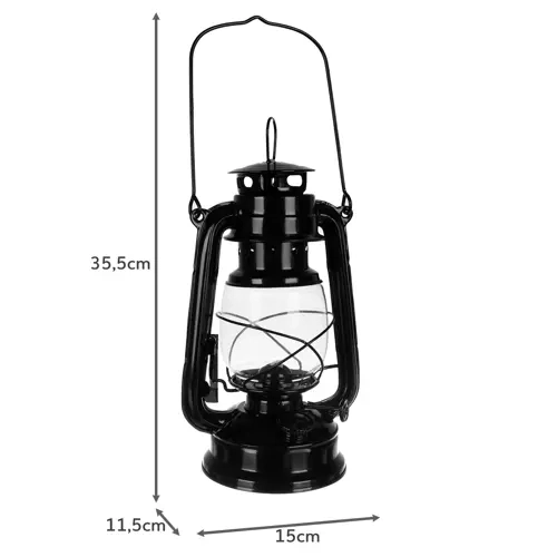 lampe à huile noire 24cm