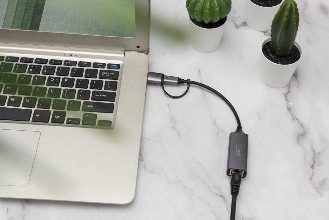Adaptateur Digitus USB-C à USB-A vers RJ45 2,5 Gigabit Ethernet