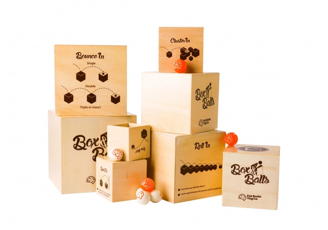 Fat Brain Boîtes avec balles jeu 14,5 x 14,5 cm