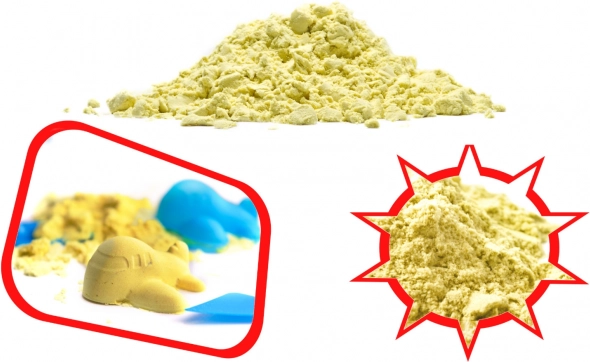 Sable magique cinétique pour enfants 1 kg – Jaune