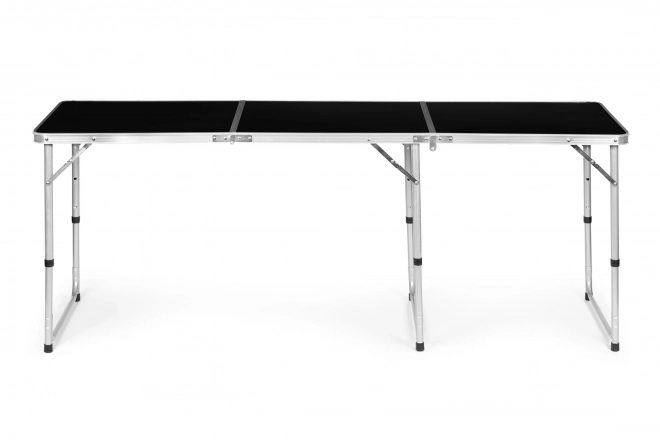 Table de camping pliable noire plateau 180 x 60 cm
