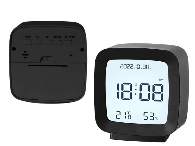Réveil numérique avec écran LCD et mesure de la température et de l'humidité