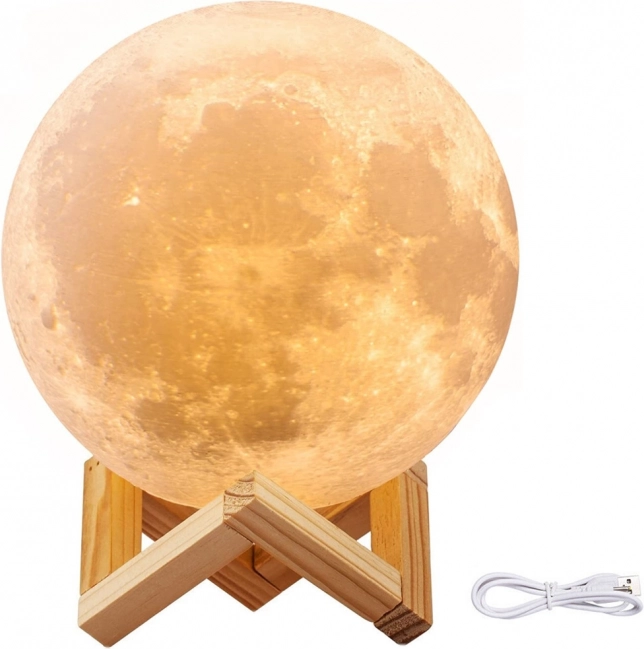 Lampe de nuit lumière lunaire 3D 8 cm