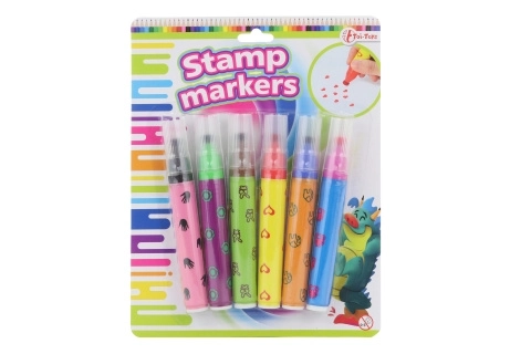 Ensemble de feutres avec tampons 6 pcs
