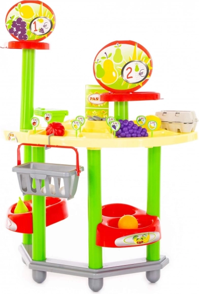 Comptoir avec caisse pour un jeu de magasin authentique