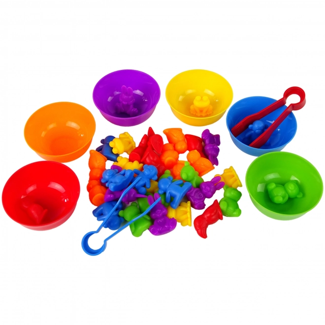 Jeu montessori en bois Apprends à compter – Animaux du zoo