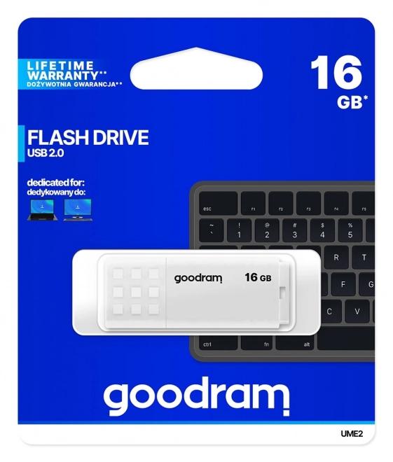 Clé USB Goodram 16GB UME2 blanc