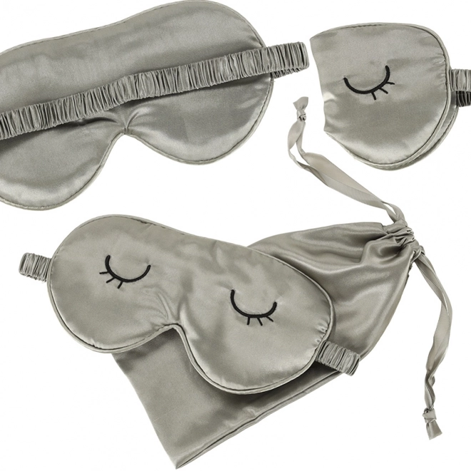 Masque de sommeil avec étui gris