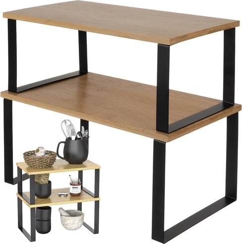Étagère de cuisine en bambou Ruhhy – 2 pièces