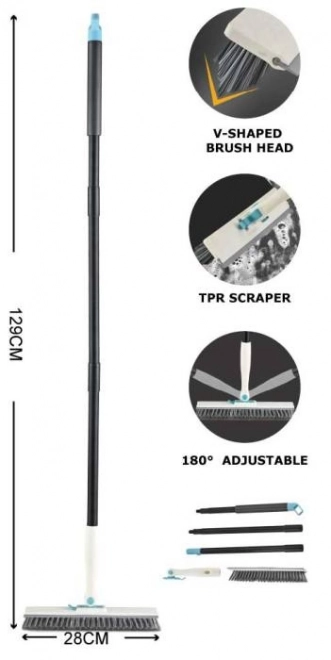 Brosse de nettoyage 2 en 1 pour sols