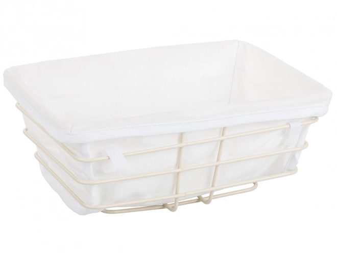 Panier en métal avec doublure blanche pour fruits et pâtisseries