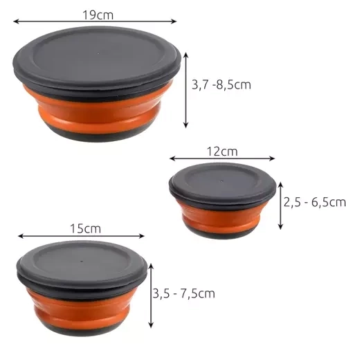 Bols en silicone pliables - 3 pièces
