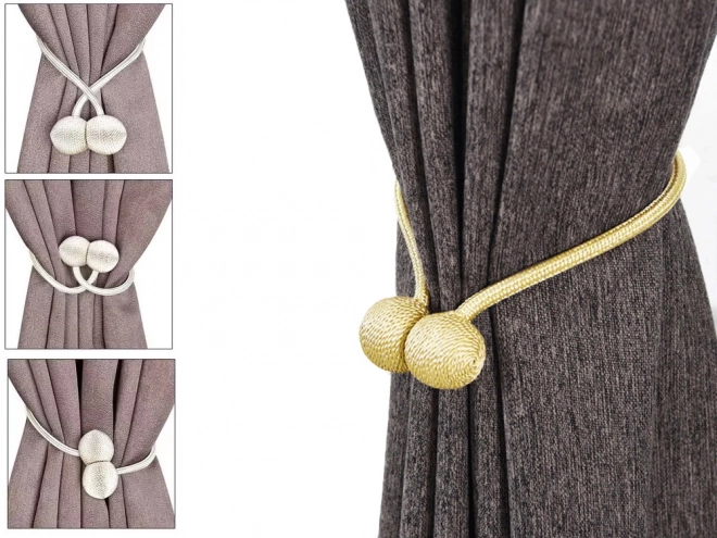 Clips magnétiques décoratifs pour rideaux – Doré