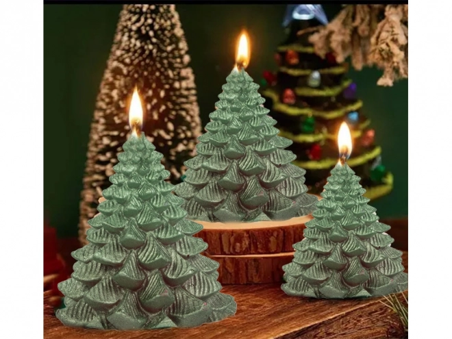 Bougie de Noël en forme de sapin