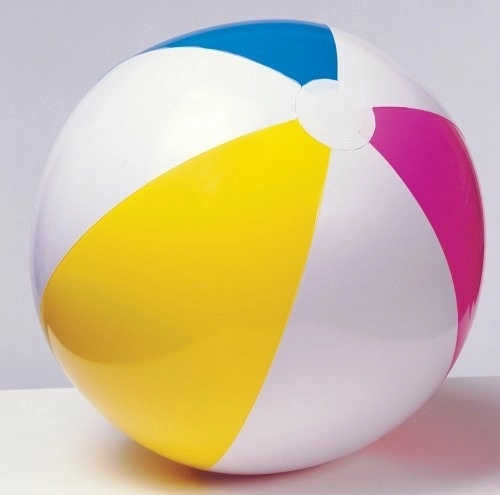Ballon gonflable à rayures arc-en-ciel - 61 cm