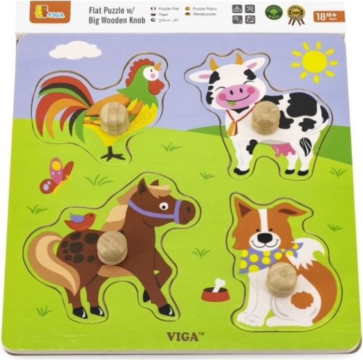 Ferme colorée pleine d’animaux