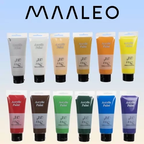 Peintures acryliques 12 pcs. 100 ml Maaleo 20424