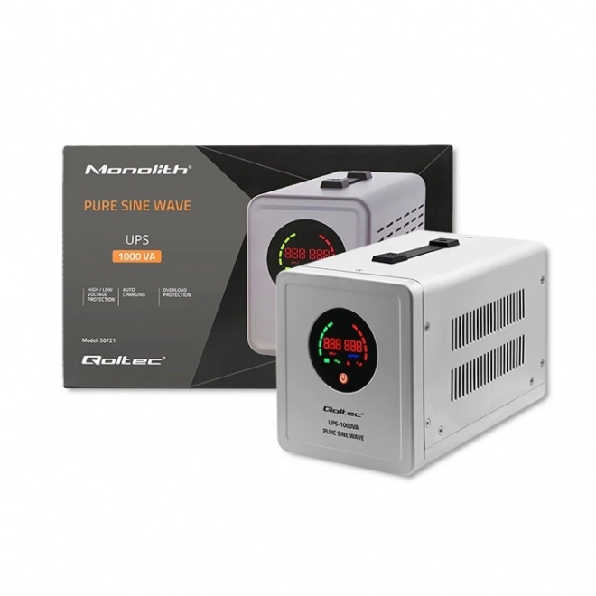 Alimentation de secours Qoltec Pure Sine Wave UPS 1000VA