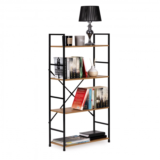 Étagère large en bois moderne avec 4 tablettes