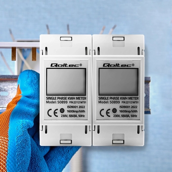 Compteur électronique monophasé | Rail DIN | 230V | LCD | 2P
