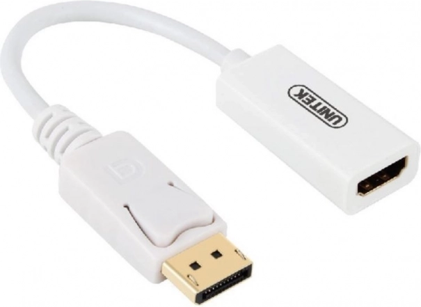 Adaptateur UNITEK DisplayPort vers HDMI 4K, blanc