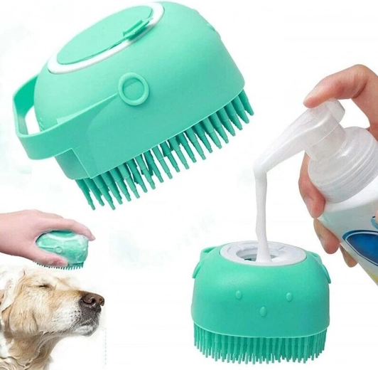 Distributeur de shampooing intégré à la brosse