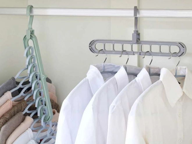 Organisateur de garde-robe multifonction vert 2 pièces